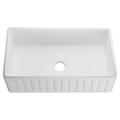 Anzzi Roine 36" Reversible Apron Front Solid Surface Kitchen Sink in White K-AZ226-1A